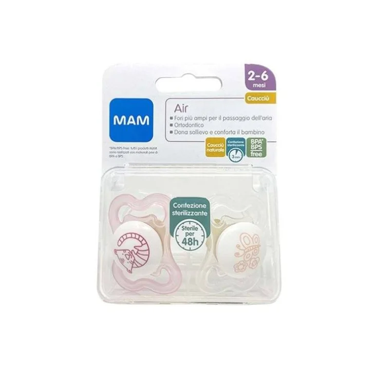 MAM Air Animal 2-6 Mesi Succhietto in caucci&ugrave; 2 pezzi
