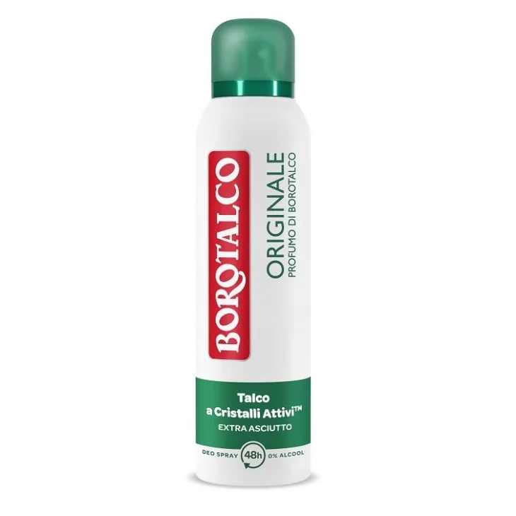 Borotalco Deodorante Spray Originale con Talco a Cristalli Attivi 150 ml