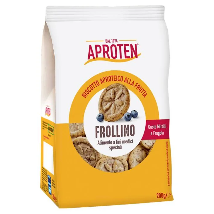 Aproten Biscotto Frutta Aproteico Gusto Mirtilli e Fragola 200 g