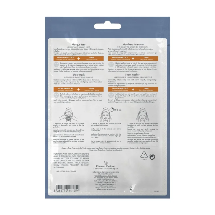 Av&egrave;ne A-OXitive Maschera in Tessuto SOS Antiossidante 18 ml