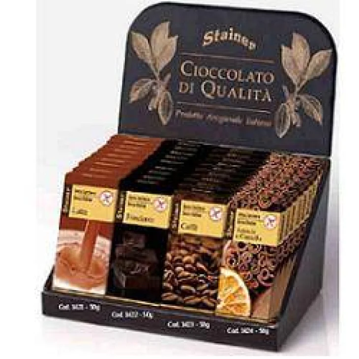 STAINER TAVOLETTA DI CIOCCOLATO FONDENTE SENZA ZUCCHERI E SENZA GLUTINE 50 G STAINER TAVOLETTA DI CIOCCOLATO FONDENTE SENZA ZUCCHERI E SENZA GLUTINE 50 G