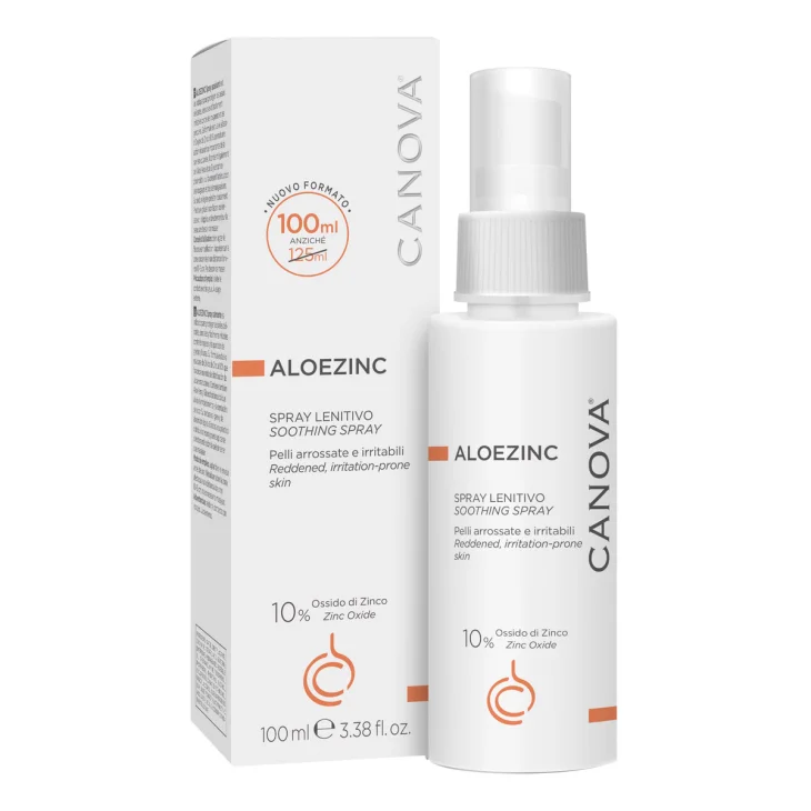 Canova Aloe Zinc Spray Lenitivo Per Pelli Arrossate E Irritate 100 Ml