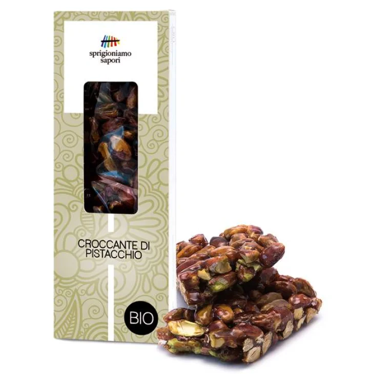 SPRIGIONIAMO SAPORI CROCCANTE PISTACCHIO CON SCIROPPO DI RISO 80 G SPRIGIONIAMO SAPORI CROCCANTE PISTACCHIO CON SCIROPPO DI RISO 80 G