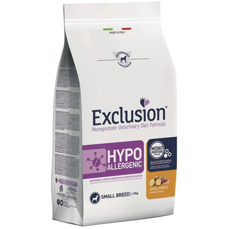 EXCLUSION MONOPROTEIN VETERINARY DIET FORMULA HYPOALLERGENICDUCK AND POTATO SMALL 2 KG