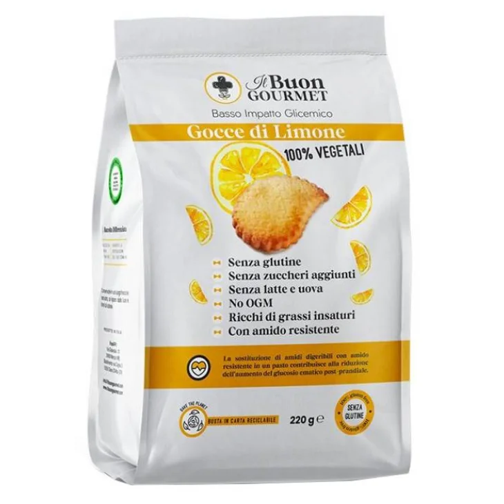 IL BUON GOURMET GOCCE DI LIMONE BISCOTTI 220 G IL BUON GOURMET GOCCE DI LIMONE BISCOTTI 220 G