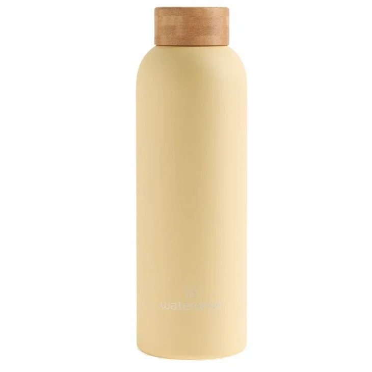WATERDROP BOTTIGLIA ACCIAIO PASTEL YELLOW MATT DA 600 ML WATERDROP BOTTIGLIA ACCIAIO PASTEL YELLOW MATT DA 600 ML