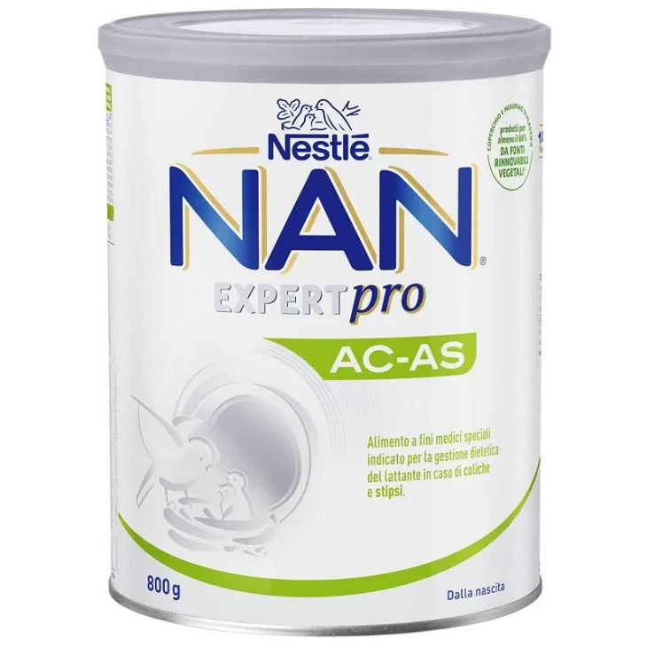 Nestl&egrave; NAN Expert Pro AC-AS Latte in Polvere Anti-Stipsi e Anti-Coliche 800 g