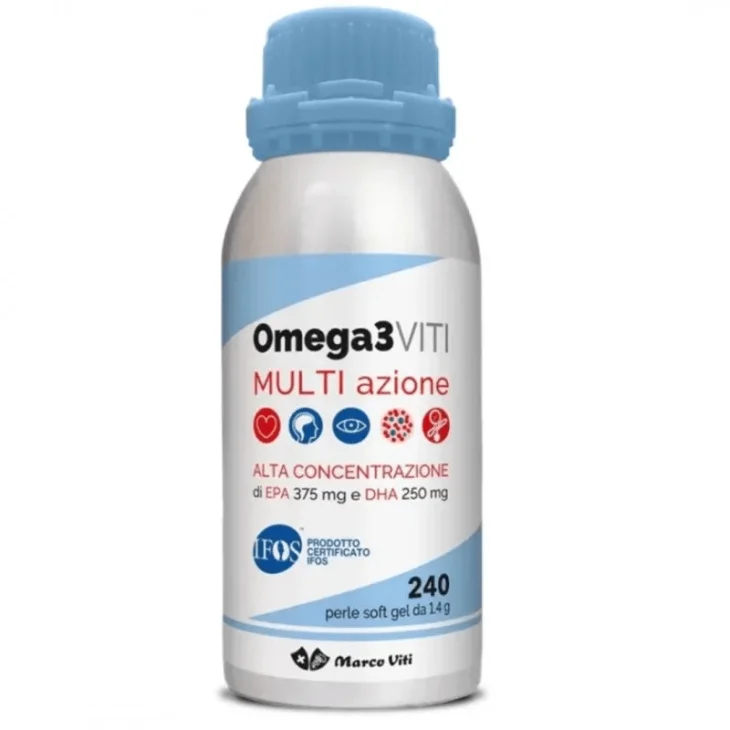 Marco Viti Omega 3 Multi Azione Integratori di Acidi Grassi 240 perle
