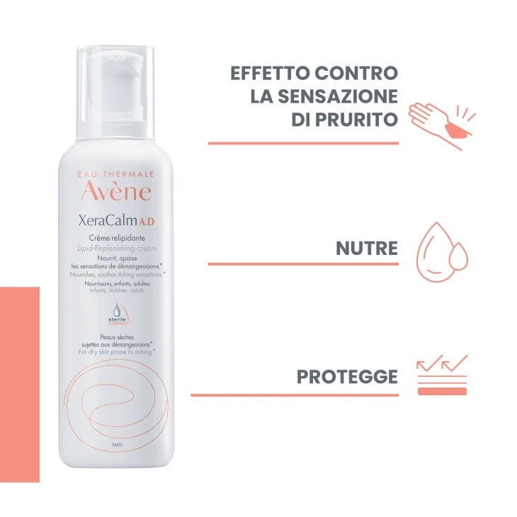 Av&egrave;ne Xeracalm Ad Crema Liporestitutiva Viso e Corpo Nuova Formula 400 ml