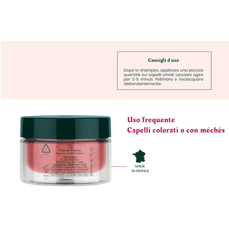 Rene Furterer Color Glow Maschera Luminosit&agrave; Ristrutturante Capelli 200 ml
