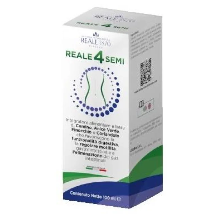 Reale 1870 Reale 4 Semi Integratore Antigonfiore Addominale 100 ml Reale 1870 Reale 4 Semi Integratore Antigonfiore Addominale 100 ml