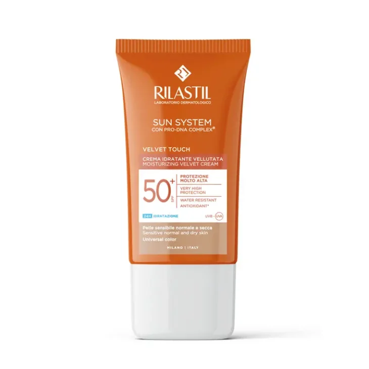 Rilastil Sun System Velvet Touch Color SPF50+ Protezione Solare Viso Colorata 50 ml Rilastil Sun System Velvet Touch Color SPF50+ Protezione Solare Viso Colorata 50 ml