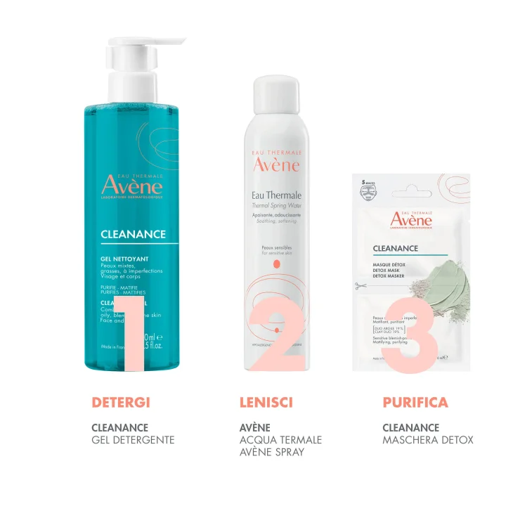 Av&egrave;ne Cleanance Maschera Detox Viso 2 pezzi 6 ml