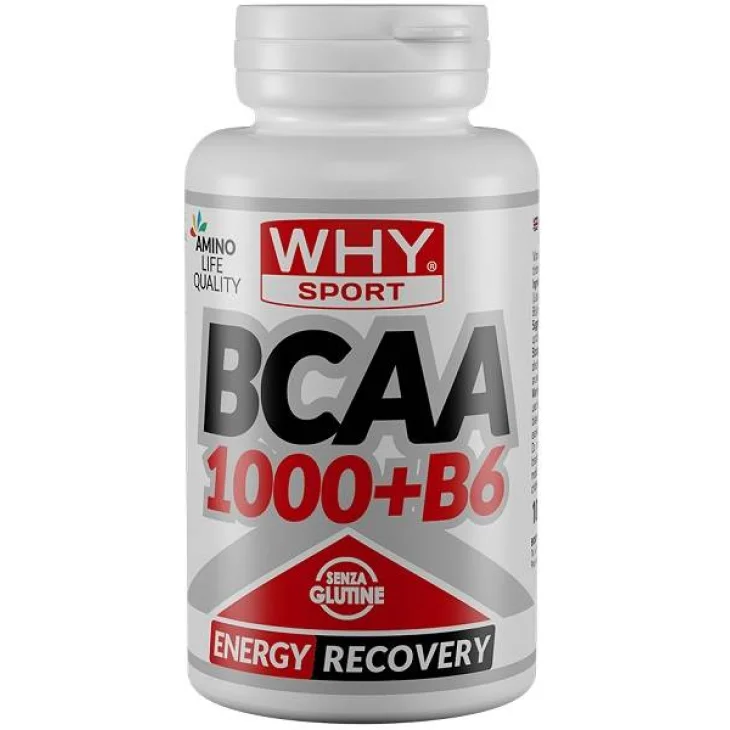 Whysport BCAA 1000+B6 Integratore Alimentare di Aminoacidi Ramificati 100 Compresse