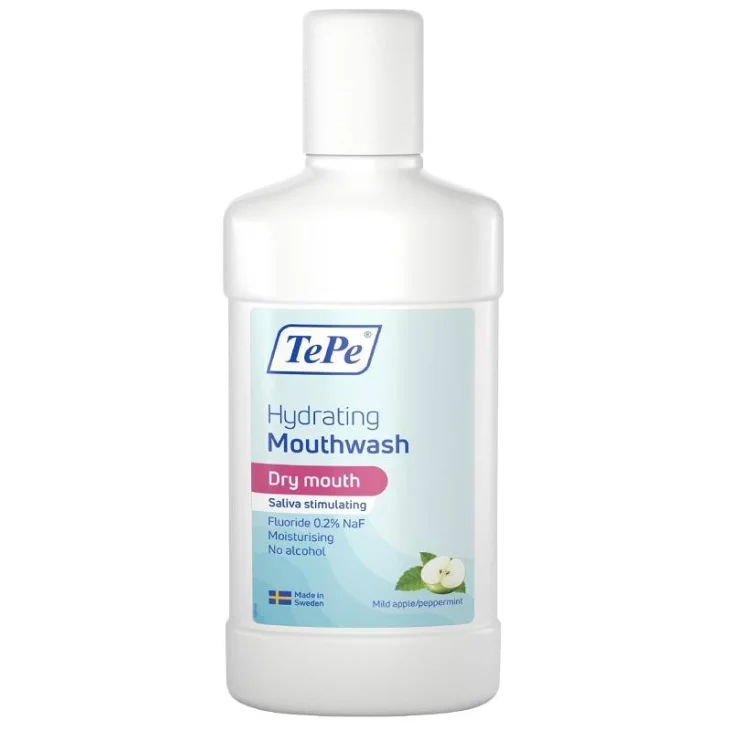 Tepe Hydrating Collutorio Stimolatore Saliva Gusto Mela/Menta Piperita 500 ml