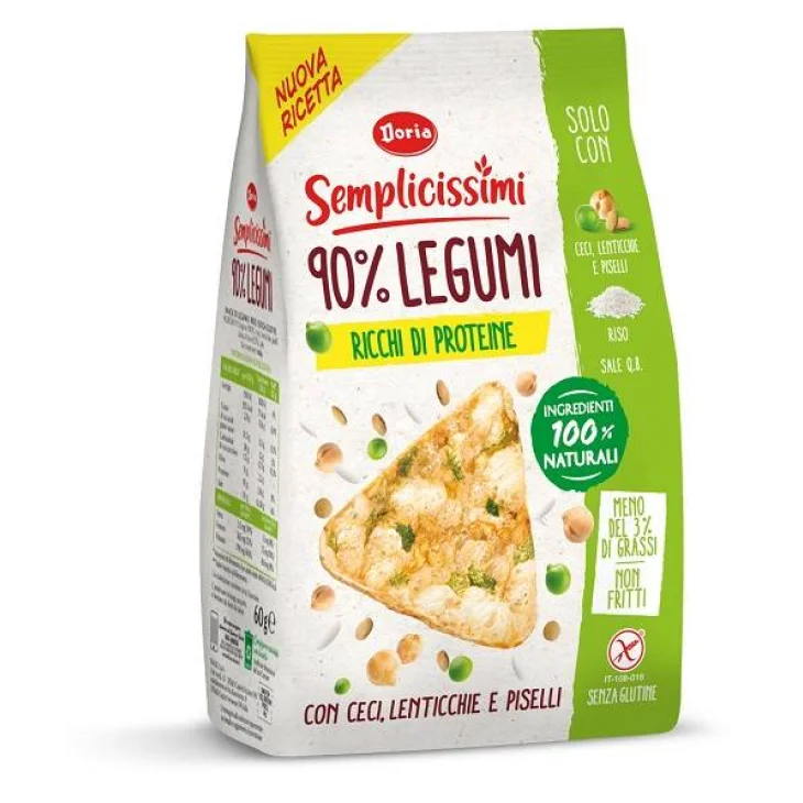Doria Semplicissimi Snack 90% Legumi Snack senza Glutine 60 g