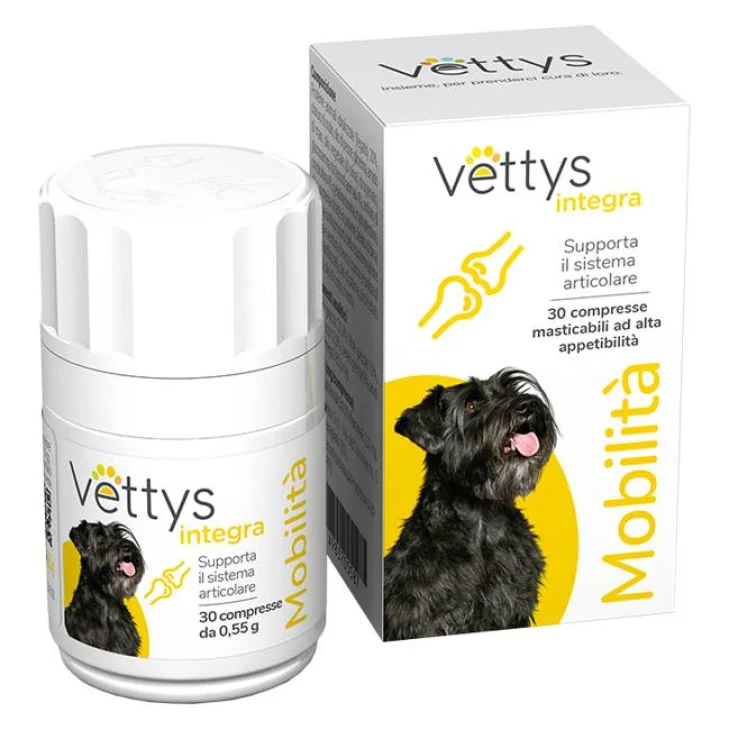 Vettys Integra Mobilit&agrave; Integratore per il Sistema Articolare dei Cani 30 compresse masticabili