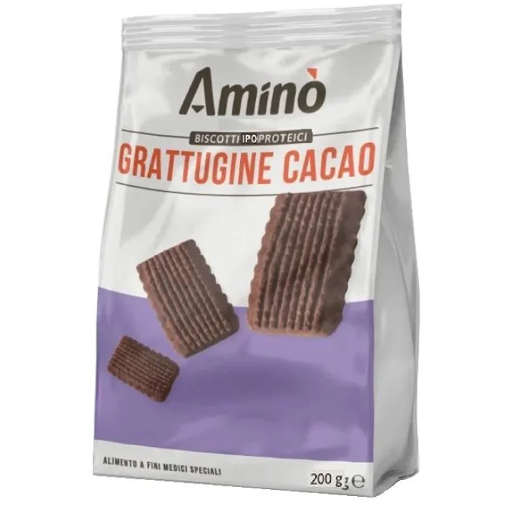 Amin&ograve; Grattugine al Cacao Biscotti Aproteici 200 grammi
