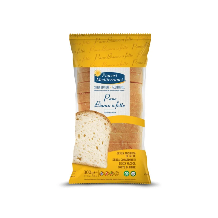 Piaceri Mediterranei Pane Bianco A Fette Senza Glutine 300 g