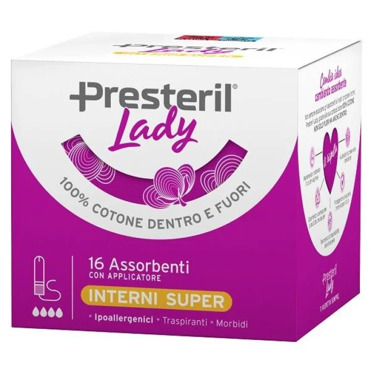 Corman Lady Presteril Assorbente Interno Compact Super 16 Pezzi Corman Lady Presteril Assorbente Interno Compact Super 16 Pezzi