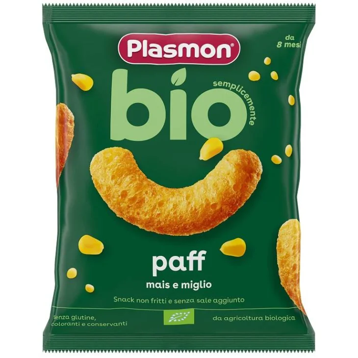 Plasmon Bio Paff Mais e Miglio Snack per bambini 15 g Plasmon Bio Paff Mais e Miglio Snack per bambini 15 g
