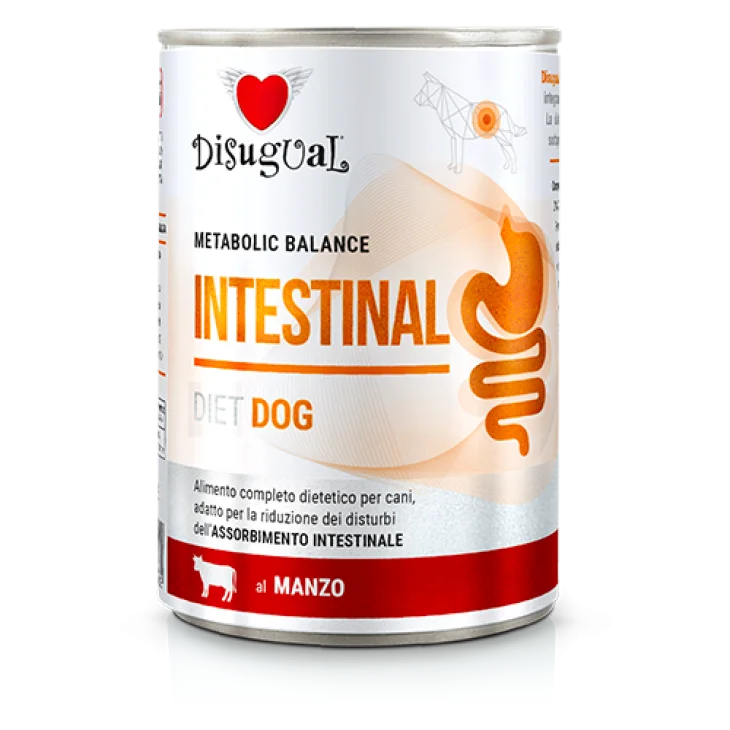 Disugual Dog Intestinal Alimento Completo per Cani Gusto Manzo 400 g