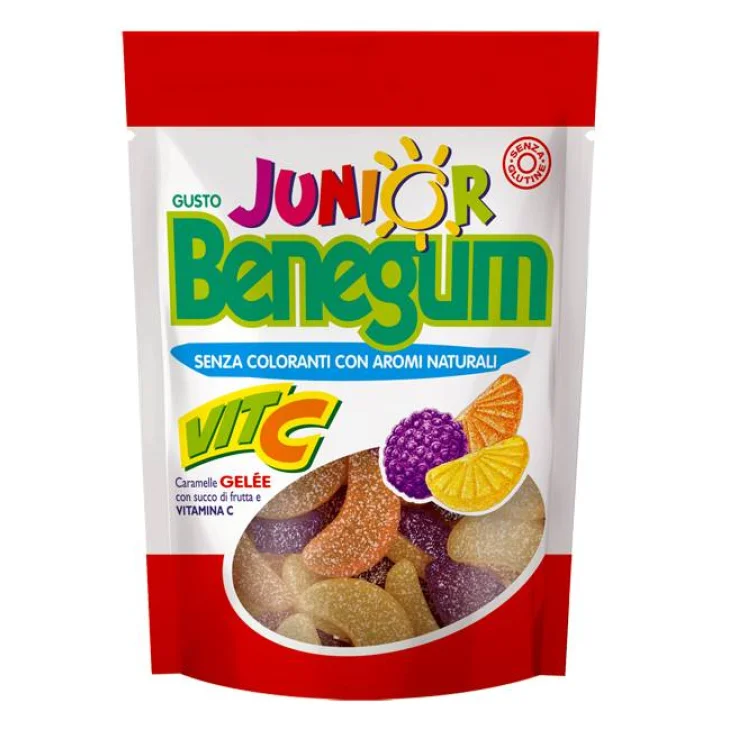 Benegum Junior Vit C Caramelle Gele' Integratore di Vitamina C per Bambini 90 g Benegum Junior Vit C Caramelle Gele' Integratore di Vitamina C per Bambini 90 g