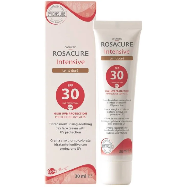 Synchroline Rosacure Intensive Teint Dor&egrave; SPF30 Crema Protettiva Colorata Viso 30 ml