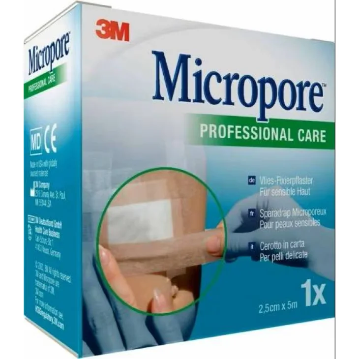 CEROTTO IN CARTA MICROPORE SURGICAL TAPE TAN M5X25MM CEROTTO IN CARTA MICROPORE SURGICAL TAPE TAN M5X25MM