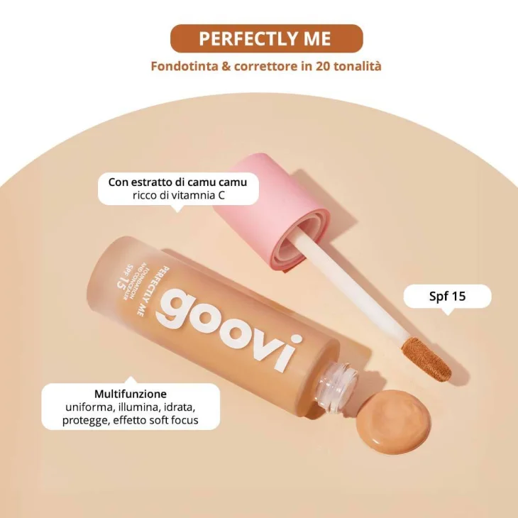 Goovi Perfectly Me Fondotinta Correttore 11 hay 28 ml