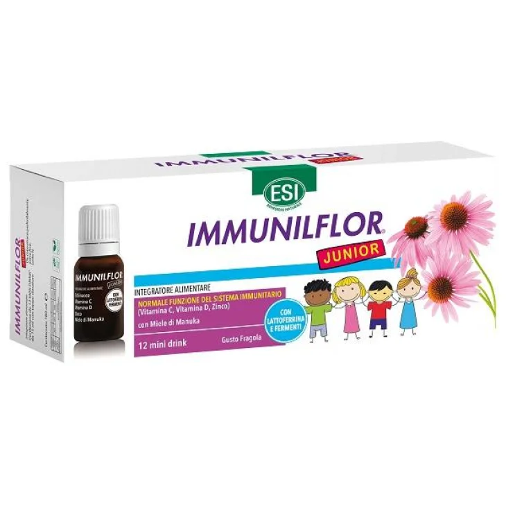 Esi Immunilflor Junior Integratore Difese Immunitarie dei Bambini 12 Flaconcini Mini Drink Esi Immunilflor Junior Integratore Difese Immunitarie dei Bambini 12 Flaconcini Mini Drink