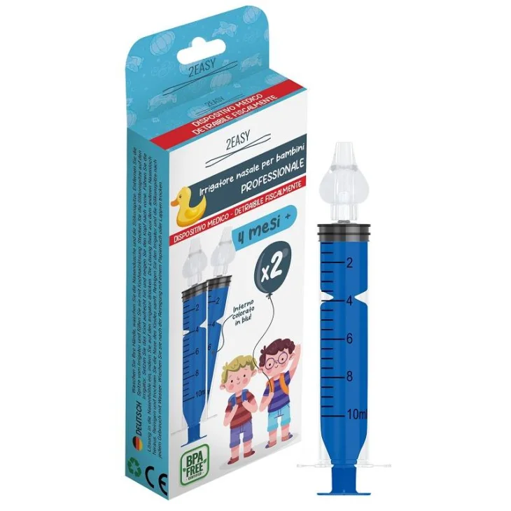 SIRINGA 10ML IRRIGATORE NASALE 2EASY PER BAMBINI BLU SIRINGA 10ML IRRIGATORE NASALE 2EASY PER BAMBINI BLU