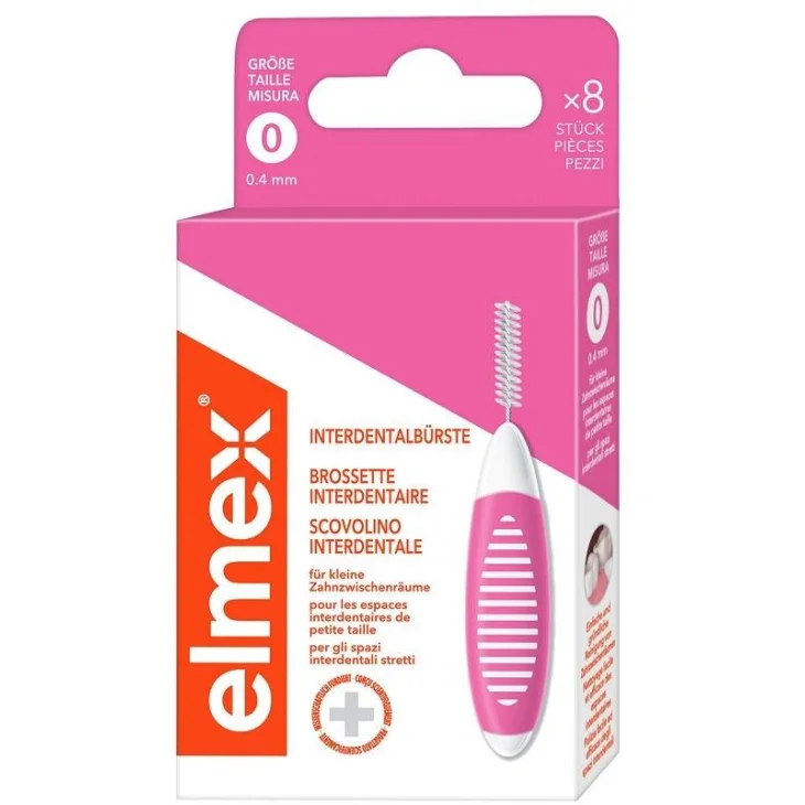 Elmex Interdental Brush Pink 8 Scovolini da 0,4 mm Elmex Interdental Brush Pink 8 Scovolini da 0,4 mm