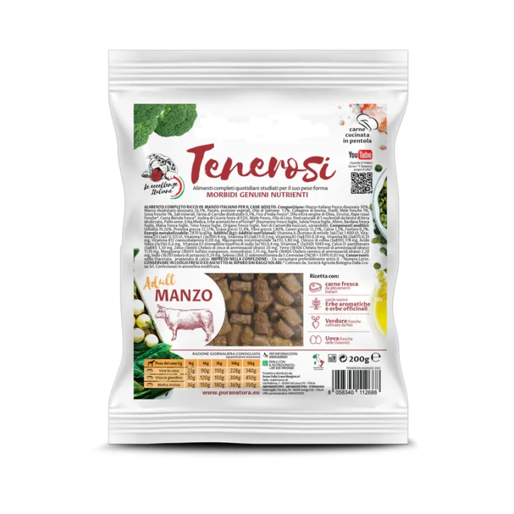 Tenerosi Morbide Crocchette per Cani Gusto Manzo 200 grammi Tenerosi Morbide Crocchette per Cani Gusto Manzo 200 grammi
