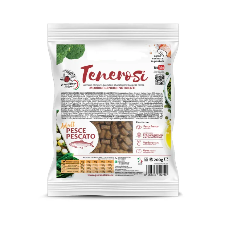 Tenerosi Morbide Crocchette per Cani Gusto Pesce Pescato 200 grammi Tenerosi Morbide Crocchette per Cani Gusto Pesce Pescato 200 grammi