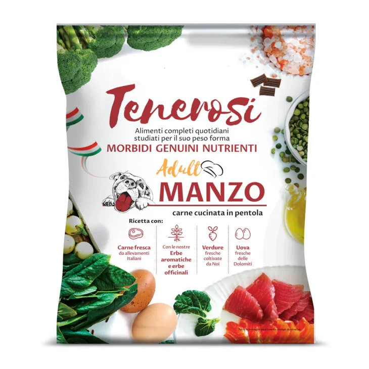 Tenerosi Morbide Crocchette per Cani Gusto Manzo 800 grammi Tenerosi Morbide Crocchette per Cani Gusto Manzo 800 grammi