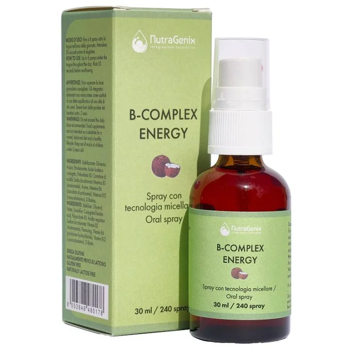 Nutragenix B COmplex Energy Integratore per Supporto Psicologico ed Energetico 30 ml Nutragenix B COmplex Energy Integratore per Supporto Psicologico ed Energetico 30 ml