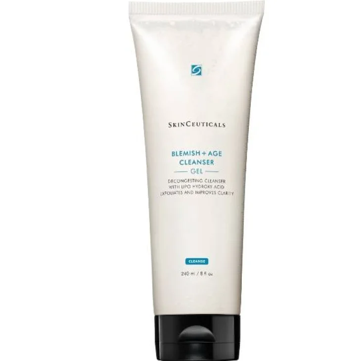 SkinCeuticals Blemish + Age Cleanser Gel detergente ed esfoliante a base di Acido Salicilico, Glicolico e LHA 240 ml