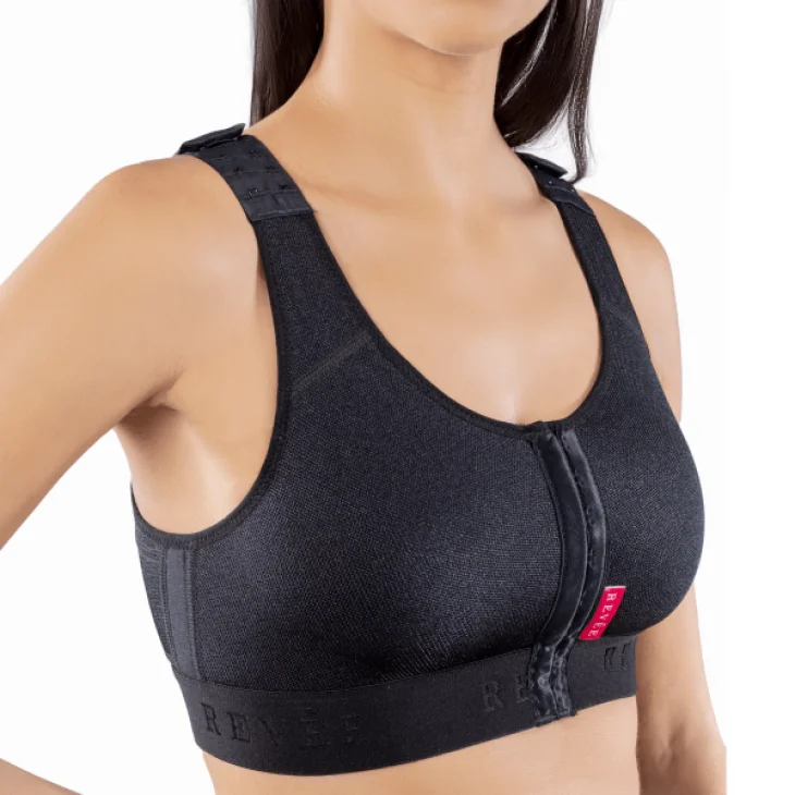 Rev&egrave;e Bra Julie Reggiseno Post-Operatorio Nero Taglia L
