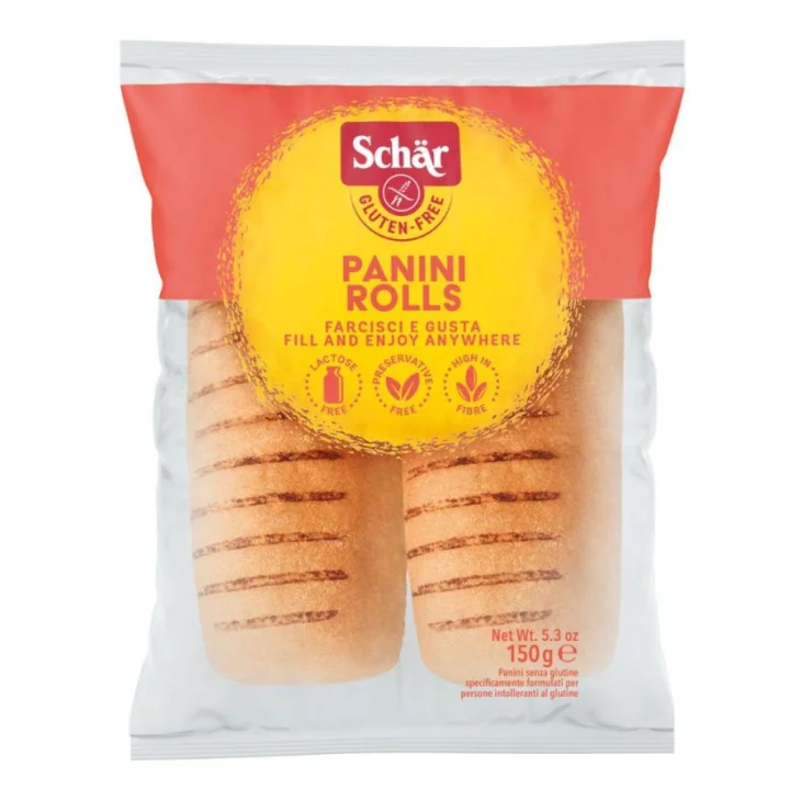 Schar Panini Rolls Senza Glutine Senza Lattosio Ricco di Fibre 2x75g