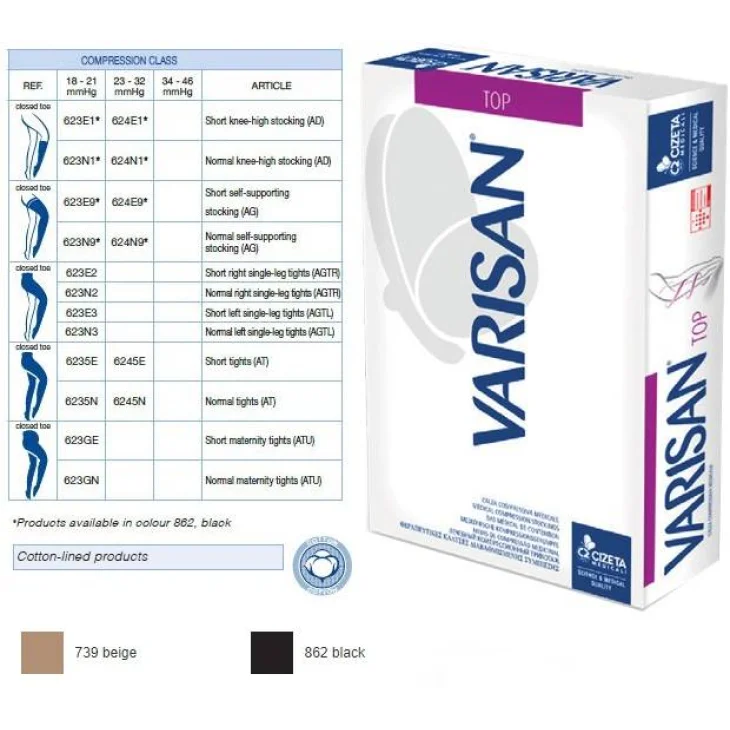 GAMBALETTO VARISAN TOP K2 PUNTA CHIUSA NORMALE COLORE BEIGEMISURA 2