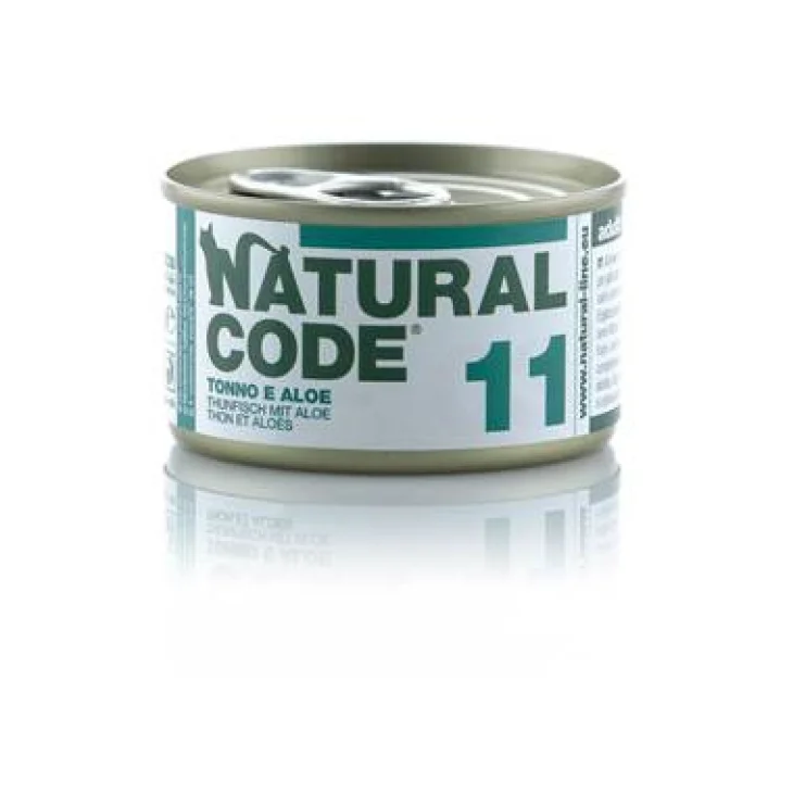 Natural Code Alimento per Gatti 11 Tonno e Aloe  85 g