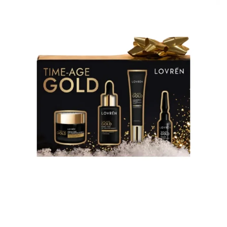 Lovr&eacute;n Time-Age Gold - Cofanetto Lift Plumping Effect Crema Viso 30ml + Siero Viso 30ml + Filler 5ml + Contorno Occhi 15ml