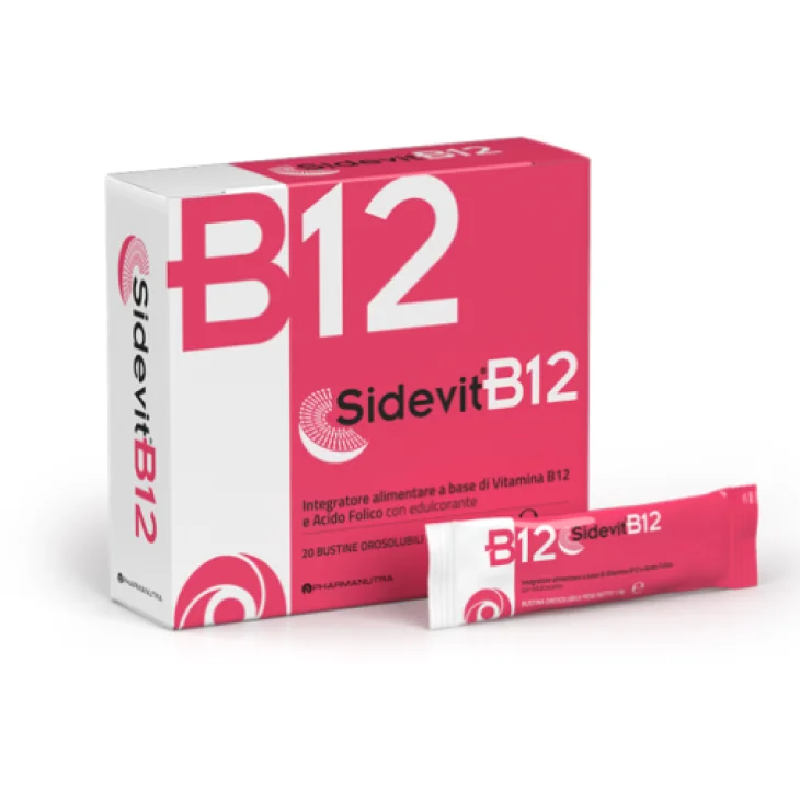 Sidevit B12 Integratore Alimentare Per il Supporto GastroIntestinale 20 Stick