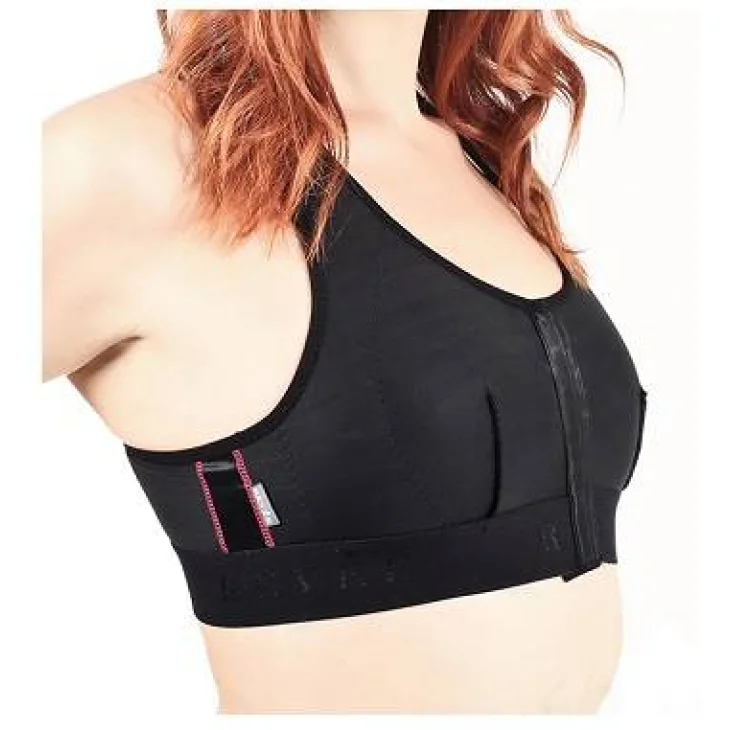 Rev&egrave;e Bra Laetitia Reggiseno Post-Operatorio Nero - Taglia: M