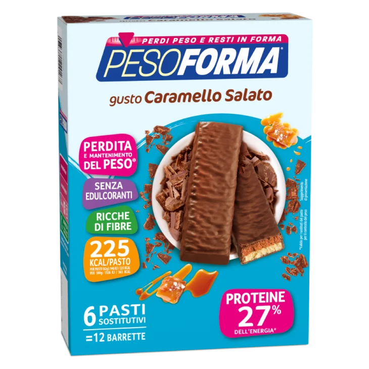Pesoforma Barrette Dietetiche Caramello Salato 12 barrette Pesoforma Barrette Dietetiche Caramello Salato 12 barrette