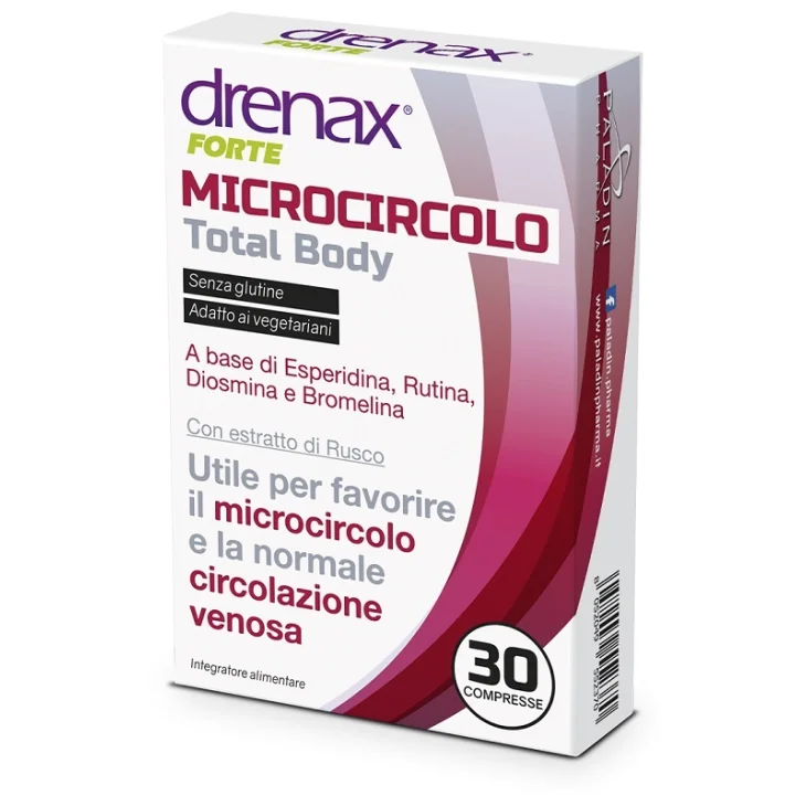 Drenax Forte Microcircolo Total Body Integratore per Microcircolo 30 Compresse Drenax Forte Microcircolo Total Body Integratore per Microcircolo 30 Compresse