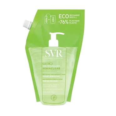 SVR Sebiaclear Gel Moussant Detergente Purificante Anti-Imperfezioni Refill da 400 ml