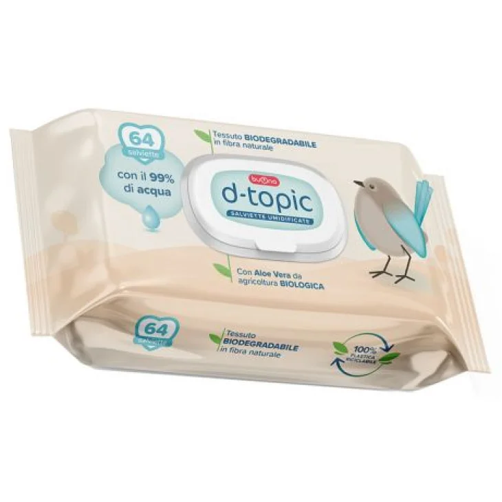 DTOPIC Salviette Umidificate con Aloe 64 Pezzi DTOPIC Salviette Umidificate con Aloe 64 Pezzi