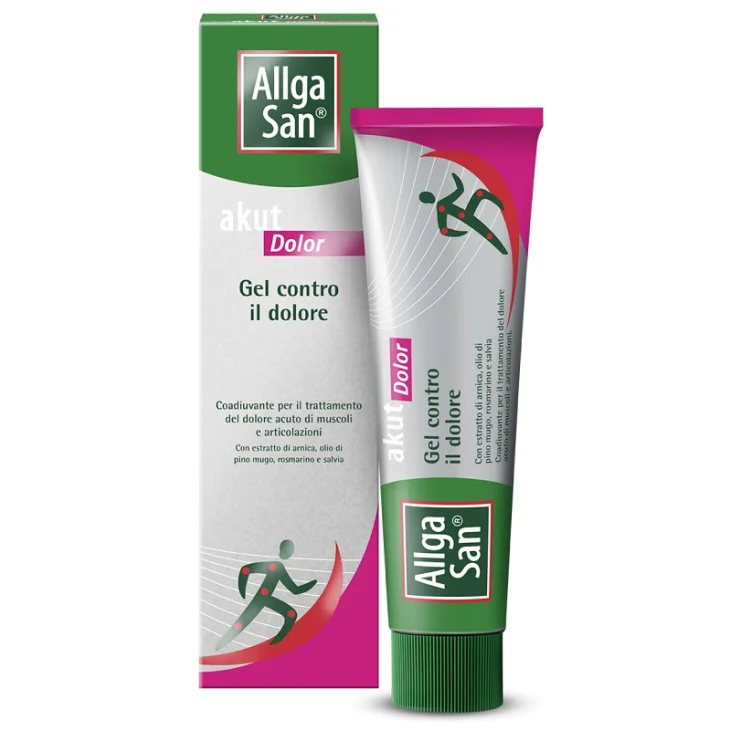 AllgaSan Akut Dolor Gel Arnica per Sollievo Muscolare e Articolare 100 ml